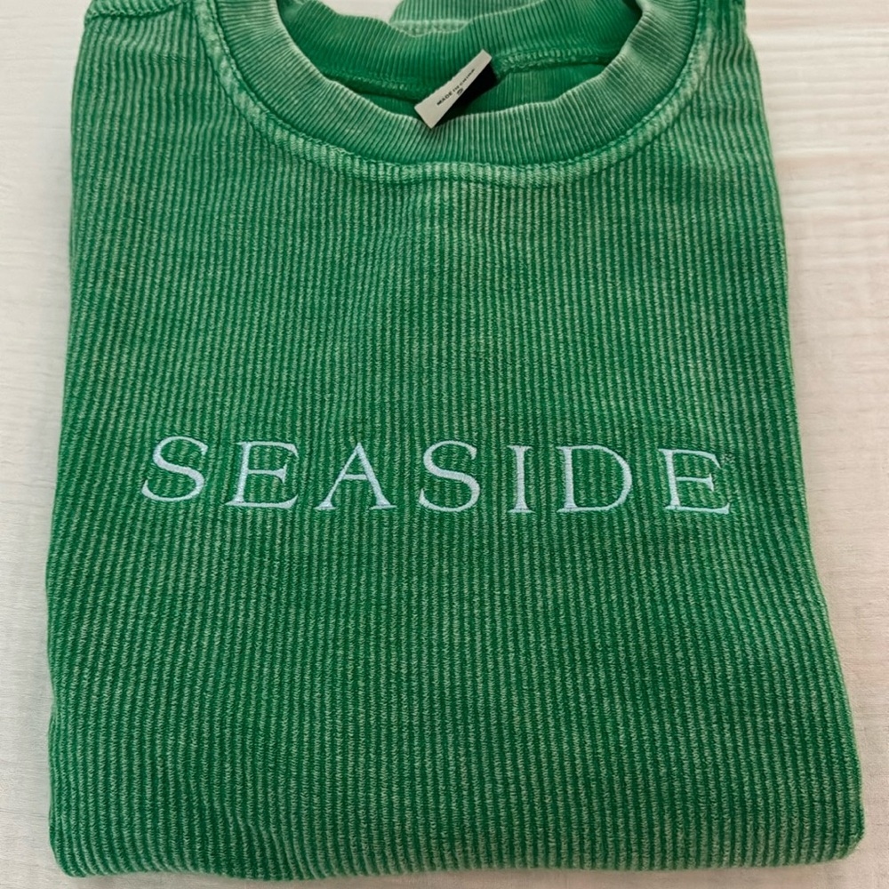 Seaside corded embroidered sweatshirt limited edition color size small